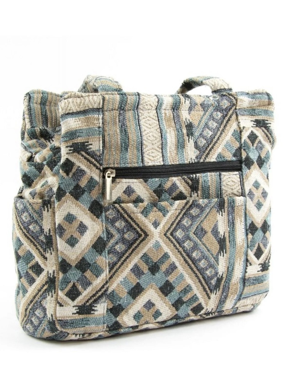 Southwest Woven Kilim Purse Earthy Boho Geometric Shoulder Bag NWT